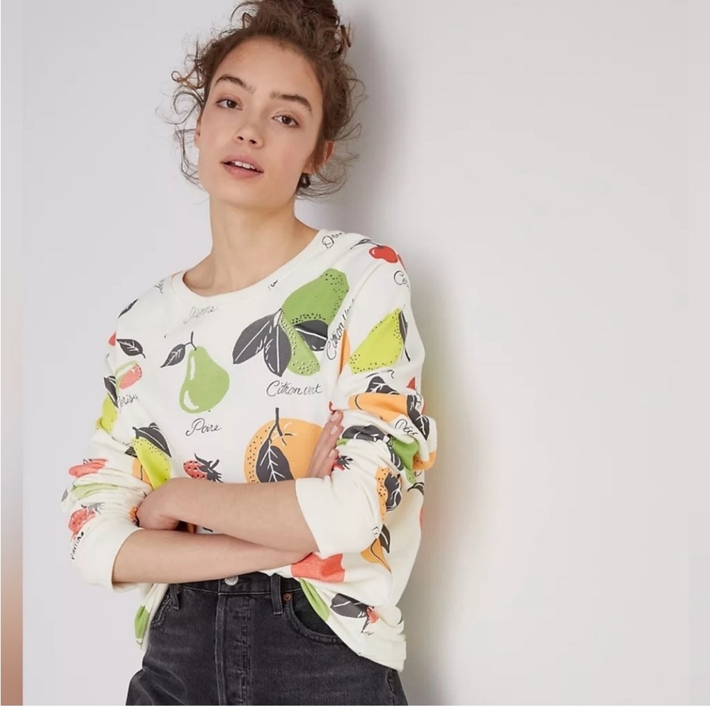 Anthro Back When Fruit Medley Sweatshirt Size S
